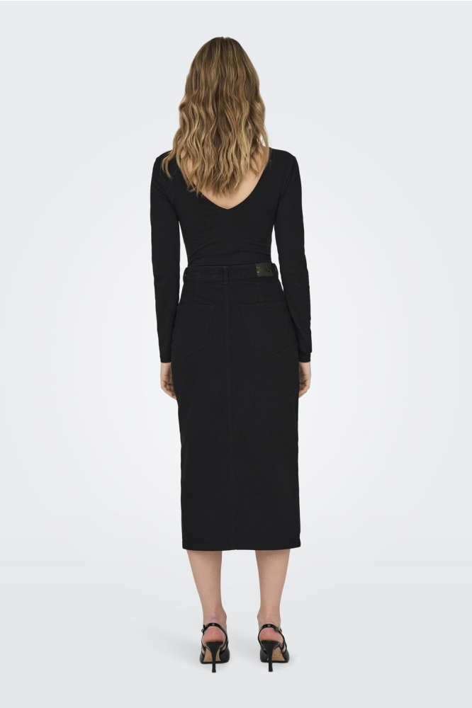 ONLSIRI FRONT SLIT SKIRT DNM GUA NO 15324365 BLACK DENIM